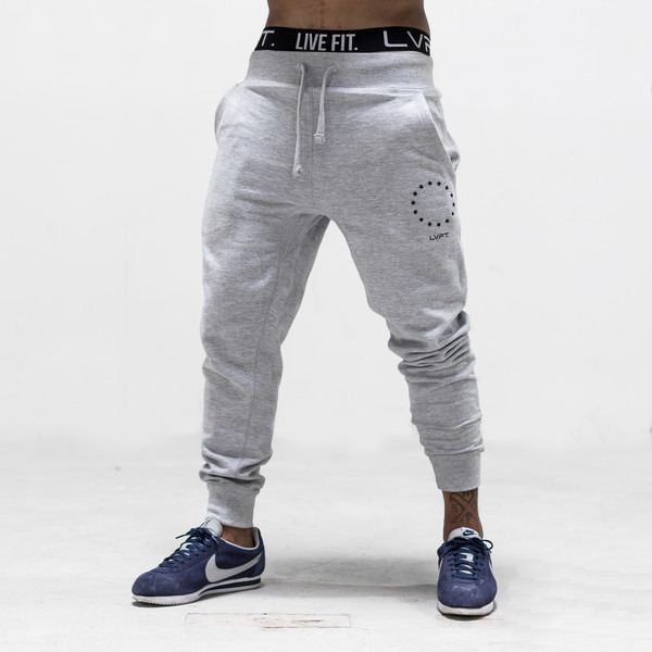 【送料無料】LVFT ジョガーパンツ Star 黒 XXXLサイズ☆LIVE FIT_Light Gray