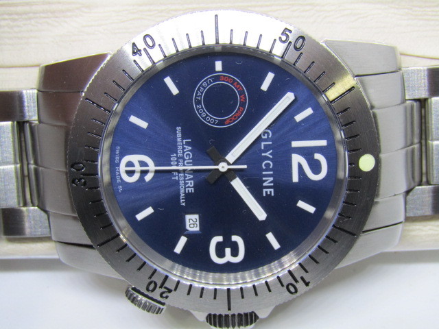  unused same Gris sin(glaisin) Laguna -re self-winding watch limitation blue 