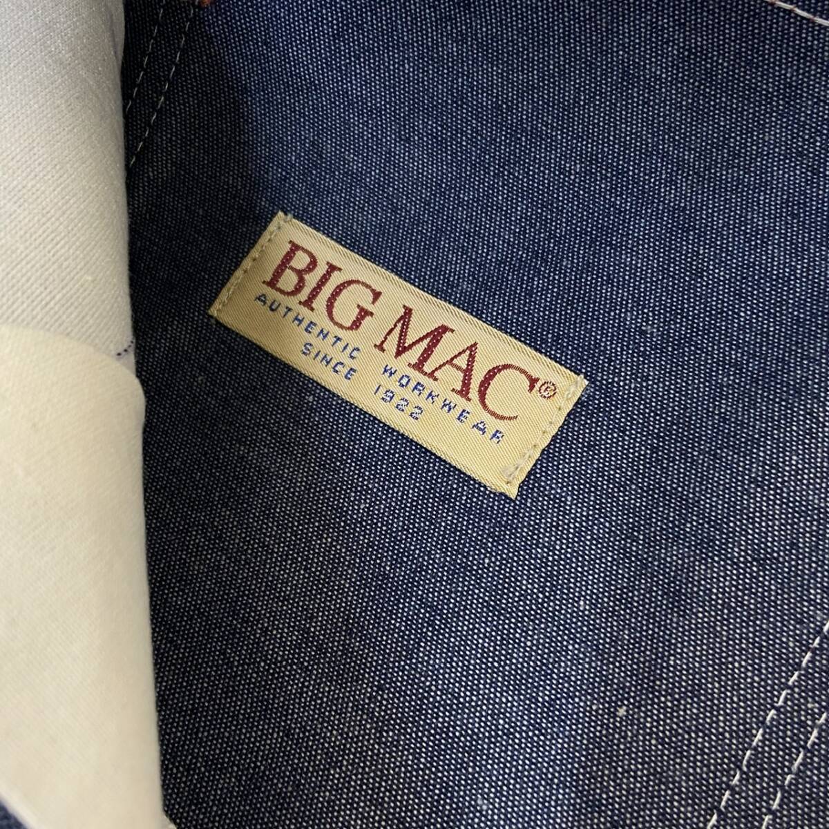  beautiful goods 80s BIG MAC Denim painter's pants dark blue work pants Bick Mac orange stitch JC Penney JCpe knee Vintage 