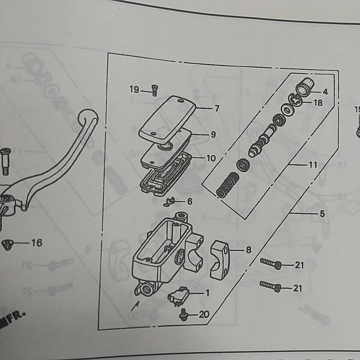 ジョーカー　AF42 HF09　フロントブレーキ　マスターシリンダーセット　ジョーカー50 ジョーカー90　45530-MN9-305　純正未使用品 JOKER_画像3