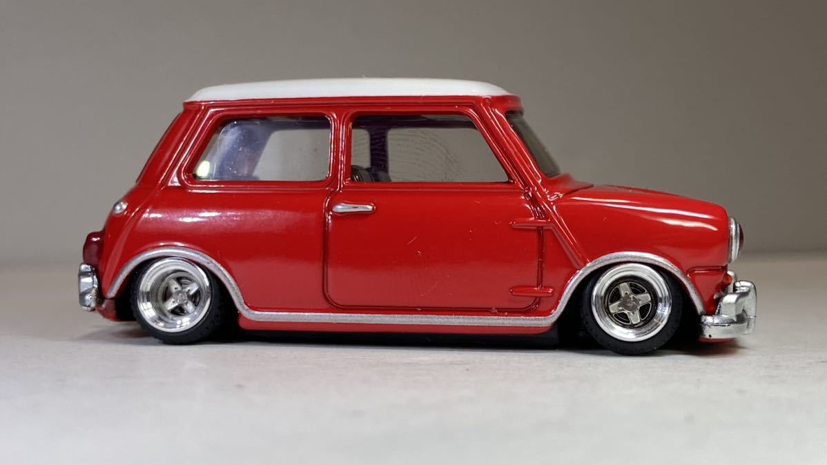 1/50 改 morris mini ミニクーパー　車高短 カスタムミニカー 旧車 深リム _画像5