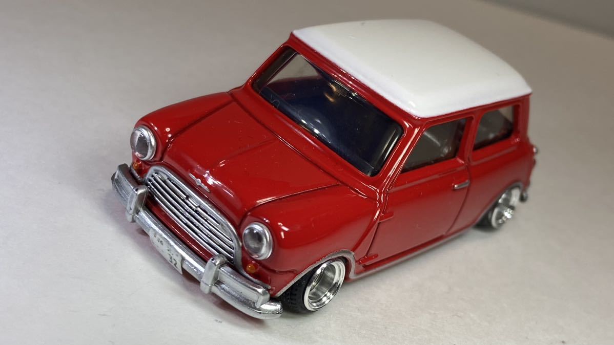 1/50 改 morris mini ミニクーパー　車高短 カスタムミニカー 旧車 深リム _画像7