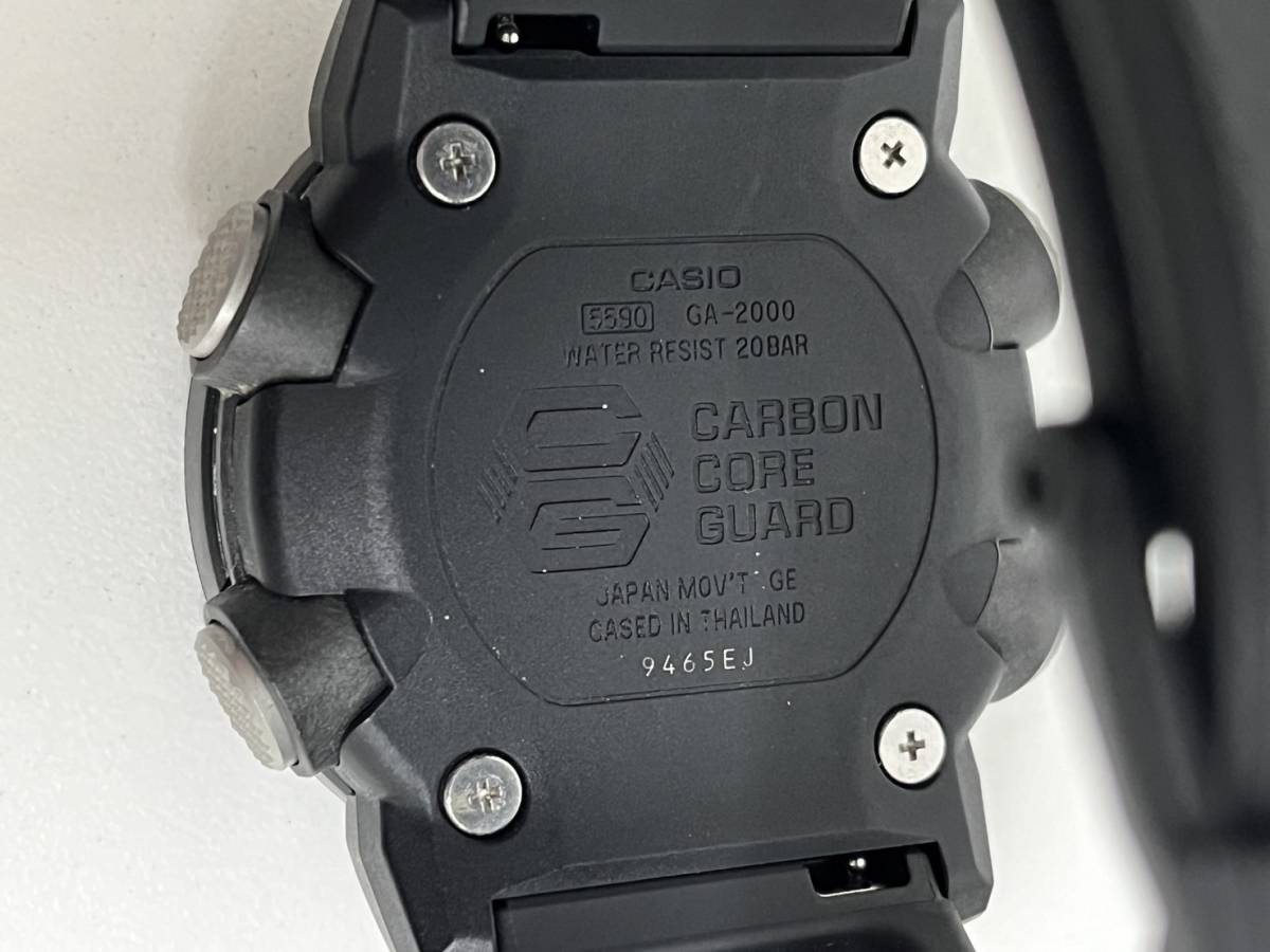 【SOB2864SG】1円～CASIO カシオ G-SHOCK GA-2000 稼働品 中古品 長期保管品 現状品 ブラック 腕時計 メンズ ファッション アクセサリー_画像5