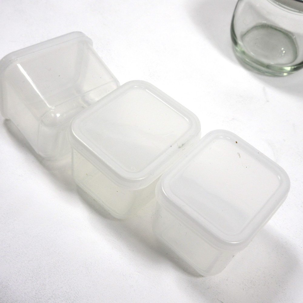 ●♪ガラス瓶♪キャニスター 蓋つきガラス容器♪ミニタッパー 小物入れのセットの画像4