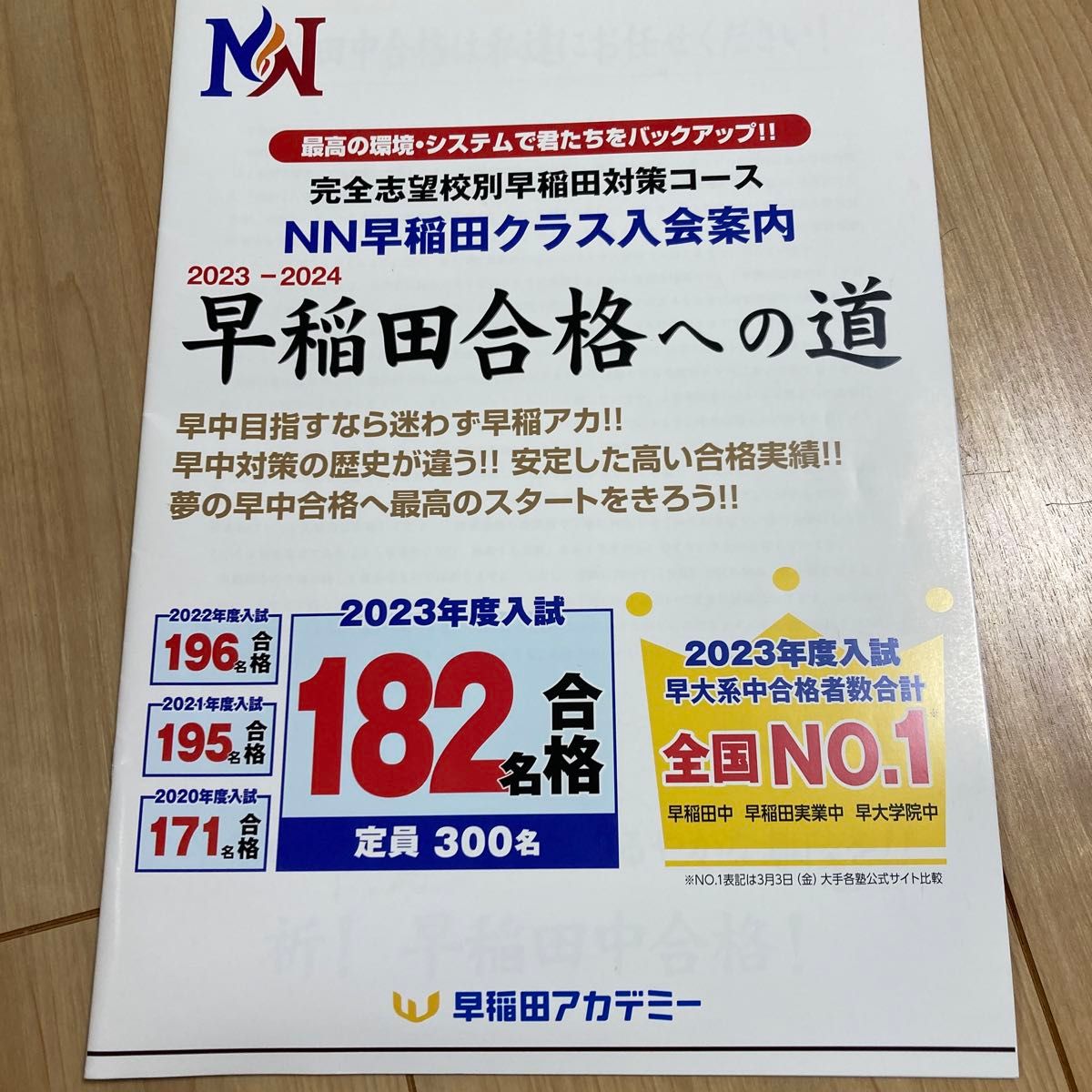 2023年度 第1回 NN早稲田中 志望校オープン模試｜Yahoo!フリマ（旧 