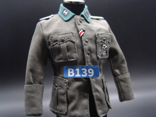 【 青139 】1/6ドールパーツ：DRAGON製 ドイツ軍SS少尉戦闘服上衣（WWII）【 長期保管・ジャンク扱い品 】_上衣のみとなります