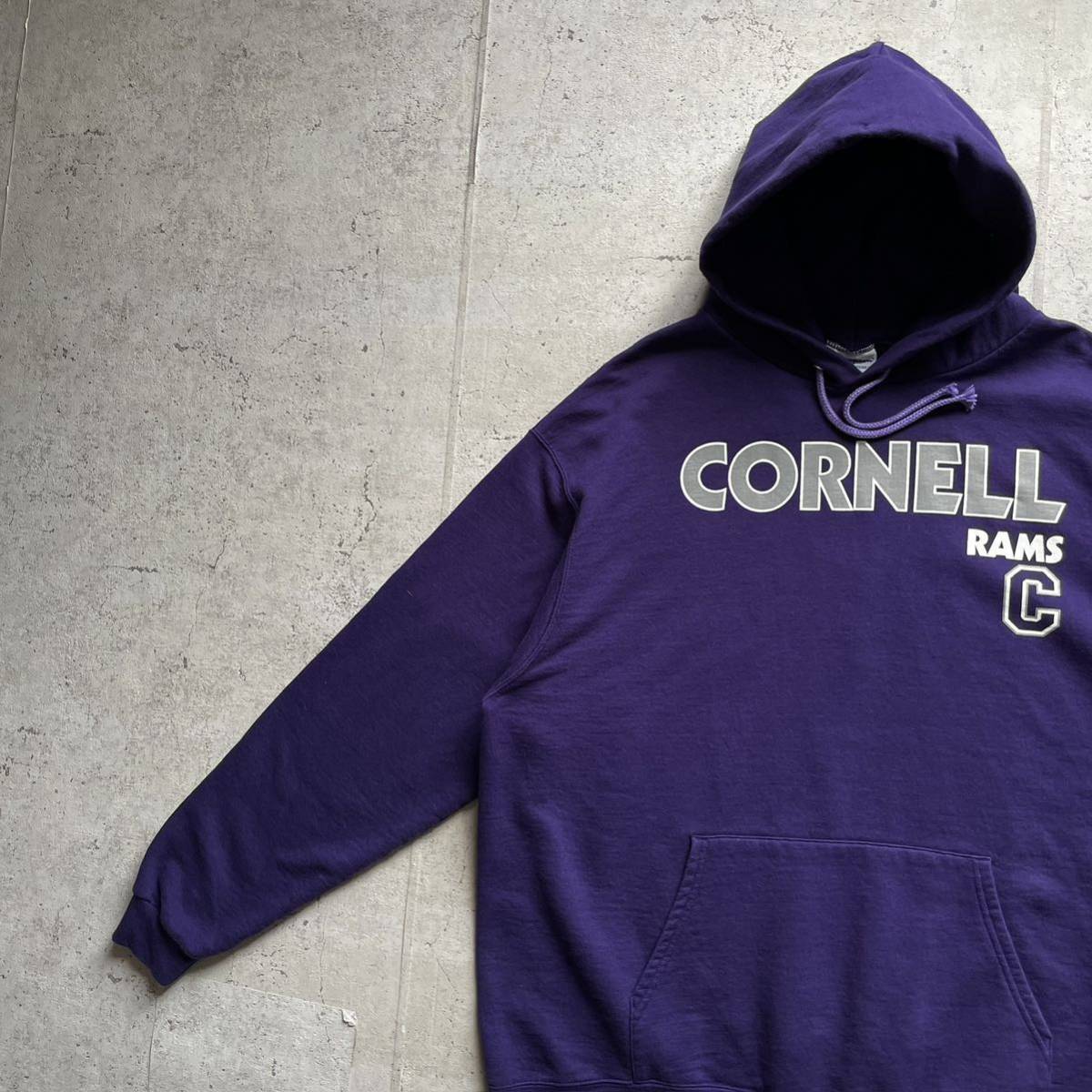 champion チャンピオン カレッジロゴ CORNELLプルオーバー パーカー パープル 2XL_画像1