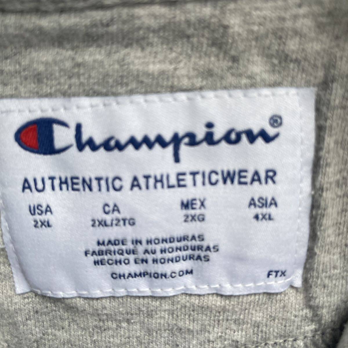 champion チャンピオン プリント ワンポイントロゴ プルオーバー パーカー ネイビー 2XL_画像4