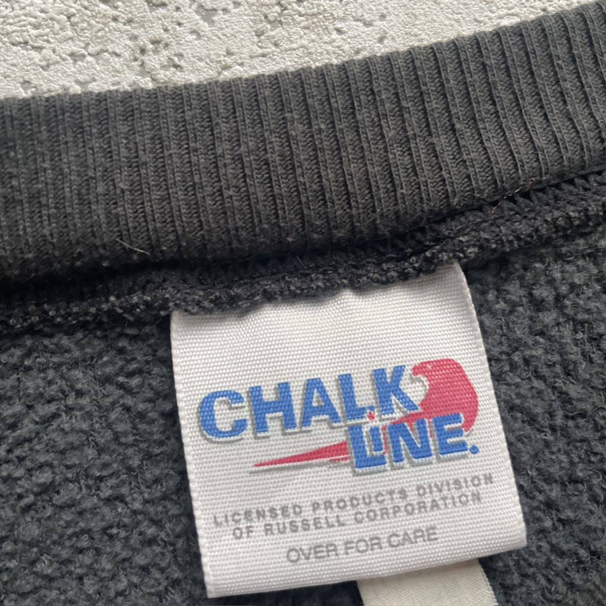 vintage ヴィンテージ 90's CHALK LiNE NFL グリーンベイ・パッカーズ チームロゴ スウェット トレーナー ブラック XL_画像4