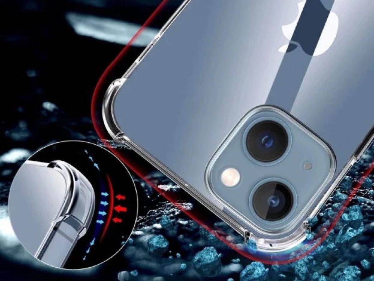 iphone15 Plus クリア ラバー シリコン ショック軽減 ケース カバー 透明 ソフトケース アイフォン 15 プラス