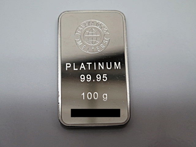 ★ ☆ [Платиновая] Танака драгоценный металл слиток Pt1000 Platinum insot 100g Пластина на пластинке OT ☆ ★