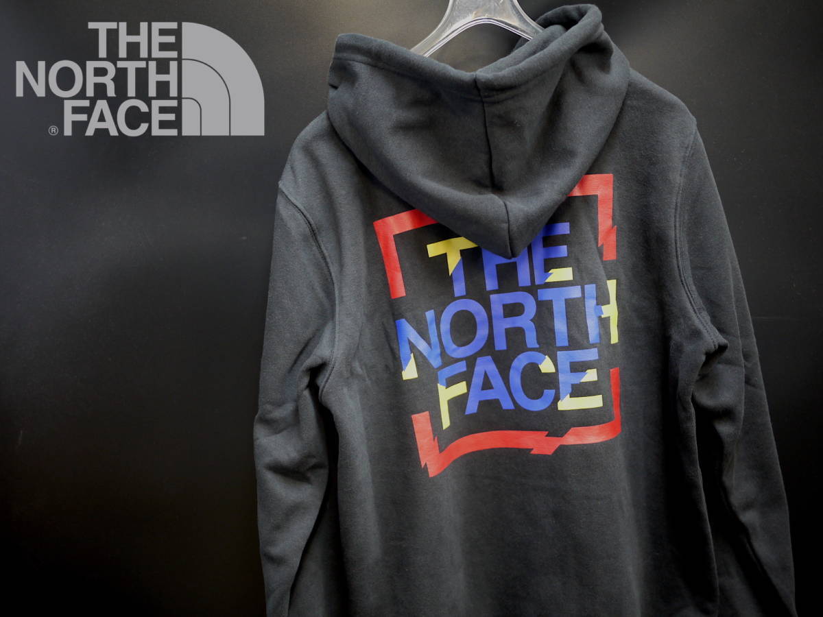 新品 M/THE NORTH FACE ノースフェイス グラフィック ロゴ 上質 裏起毛 スウェット パーカー 黒 / NOV GRAPHIC_画像8