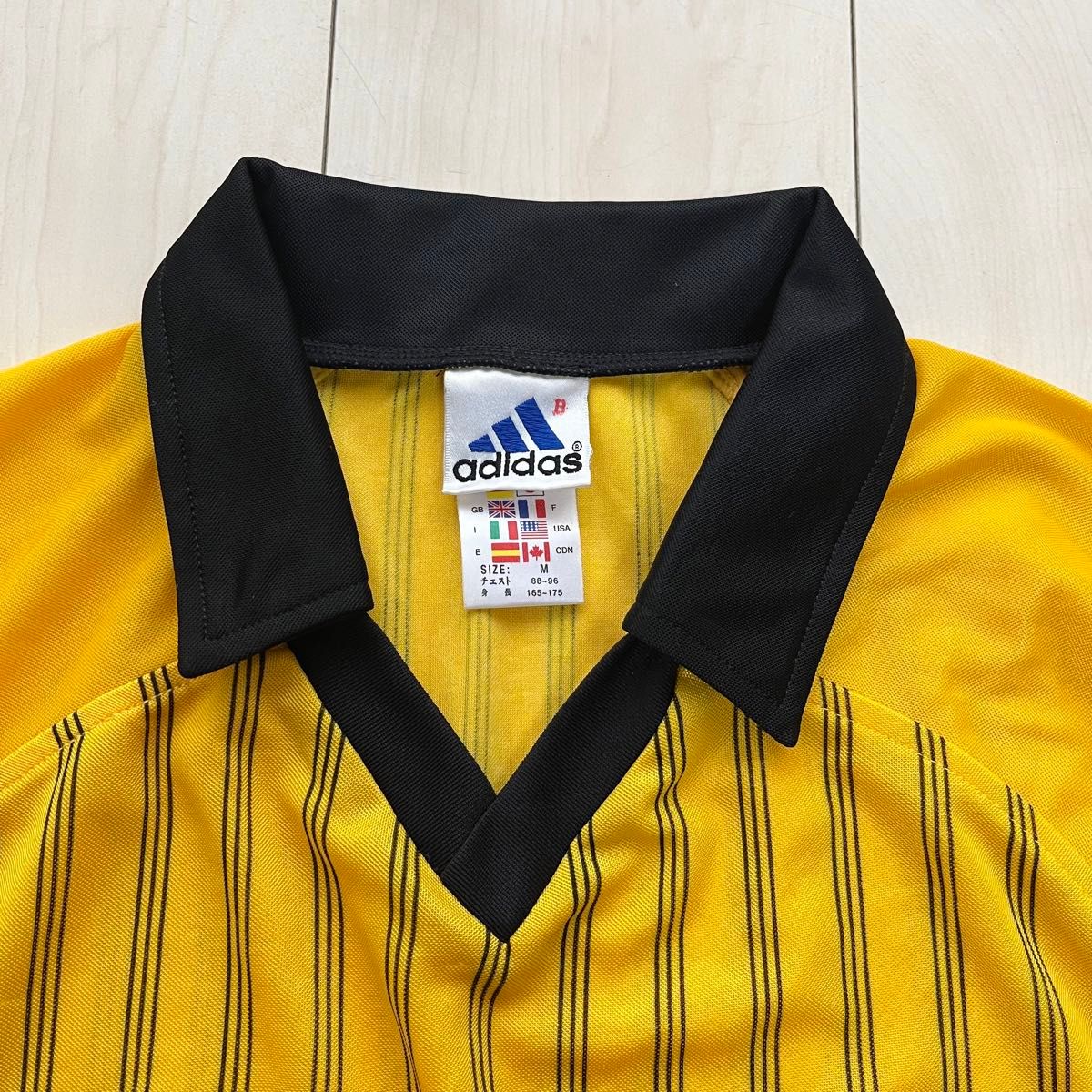 adidas アディダス 00s 万国旗タグ サッカー レフリーシャツ ゲームシャツ 長袖 黄色