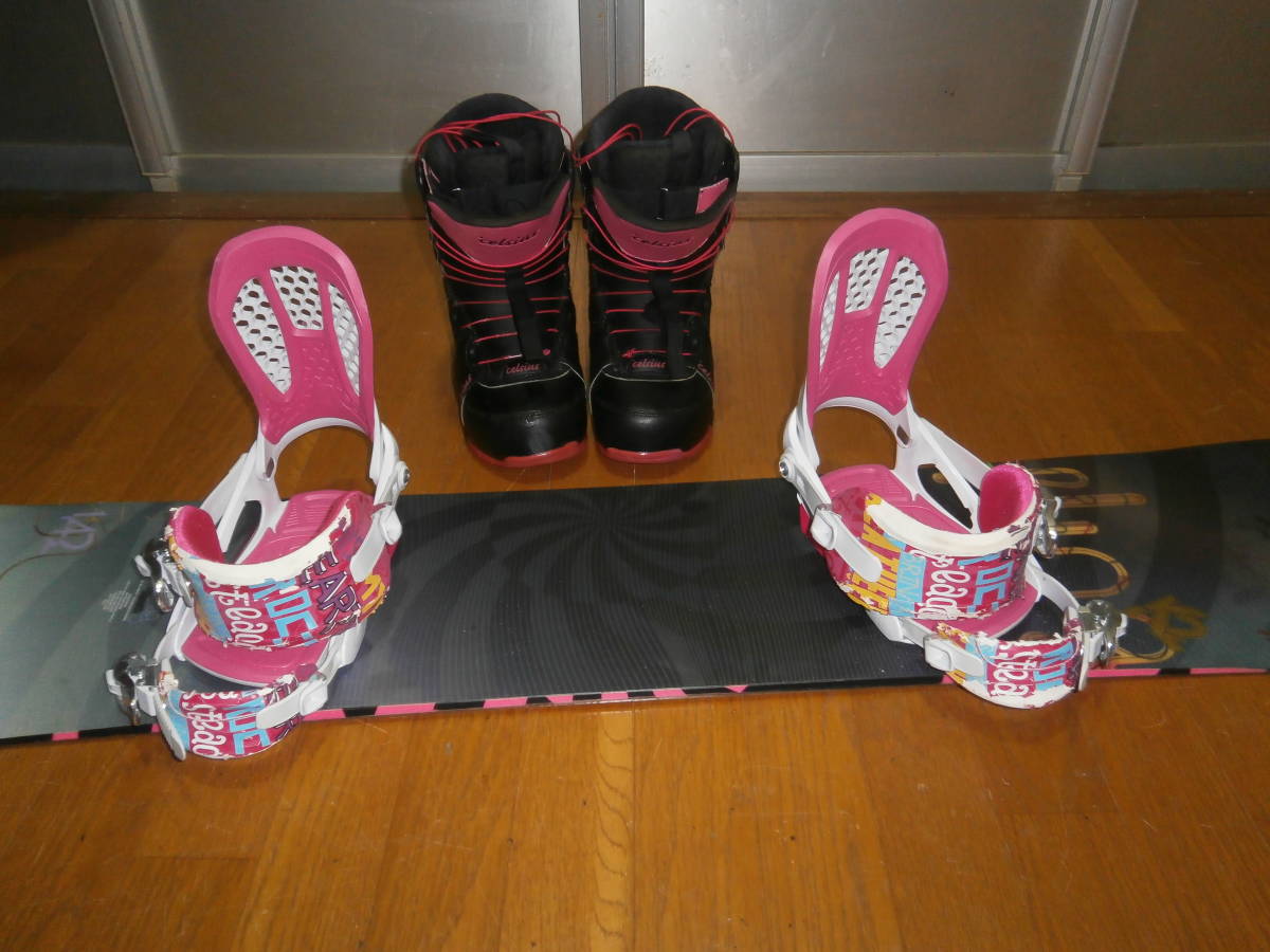  snowboard 142 boots 23cm set for beginner introduction for rental expectation person etc. once JUNK