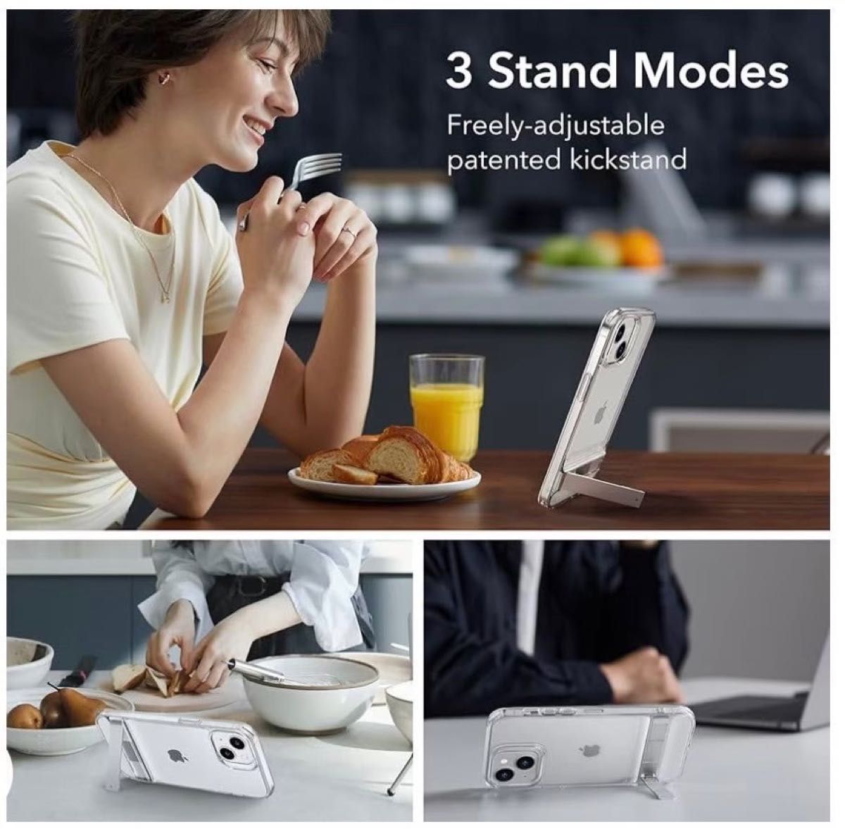 ESR iPhone14Plus ケース メタルキックスタンドケース スタンド 便利 使いやすい