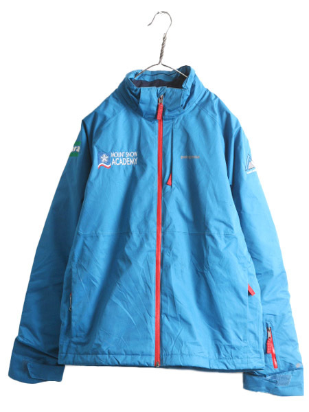 18年製 パタゴニア 中綿 ナイロン ジャケット ボーイズ XXL メンズ M 程/ PATAGONIA アウトドア ブルゾン ハイネック フルジップ マンパ 青_画像1