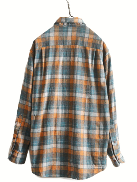 USA製 ペンドルトン チェック ウール シャツ メンズ M / 古着 PENDLETON FIELD SHIRT 長袖シャツ ポケット付き マルチカラー ウールシャツ_画像5