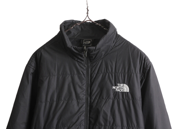 ノースフェイス 中綿 ナイロン ジャケット メンズ XL / 古着 The North Face フルジップ ブルゾン アウトドア ハイネック 大きいサイズ 黒_画像2