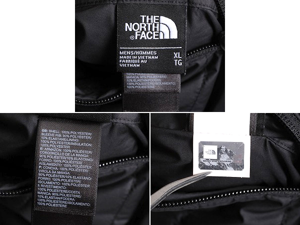 US企画 ノースフェイス 中綿 ナイロン リバーシブル ジャケット メンズ XL The North Face アウトドア ジャンパー ブルゾン フルジップ 黒_画像2