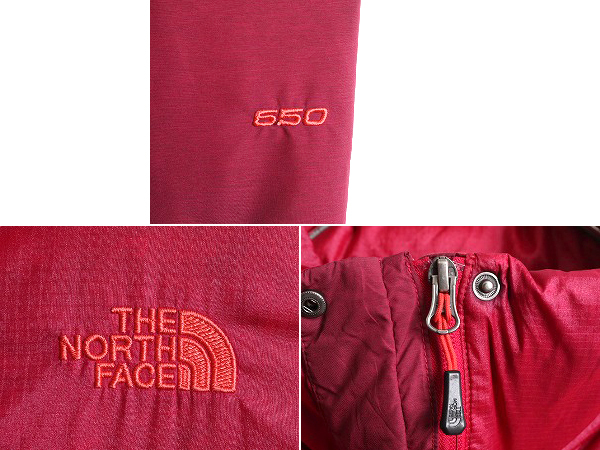 ノースフェイス ダウン ジャケット レディース L / 古着 The North Face キルティング ナイロン ジャンパー 650フィル ブルゾン アウトドア_画像4