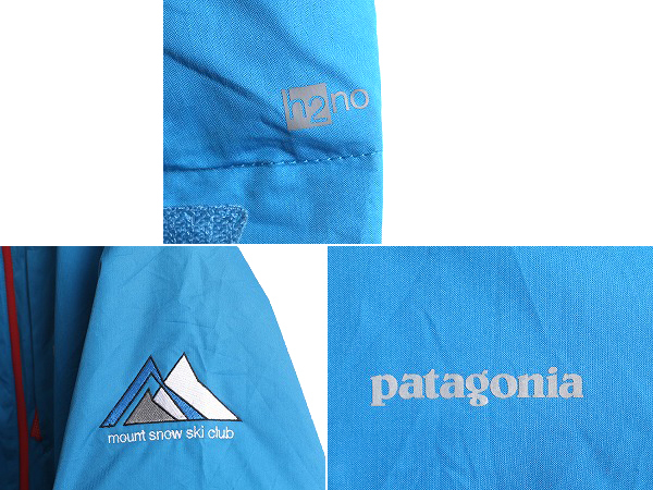 18年製 パタゴニア 中綿 ナイロン ジャケット ボーイズ XXL メンズ M 程/ PATAGONIA アウトドア ブルゾン ハイネック フルジップ マンパ 青_画像4