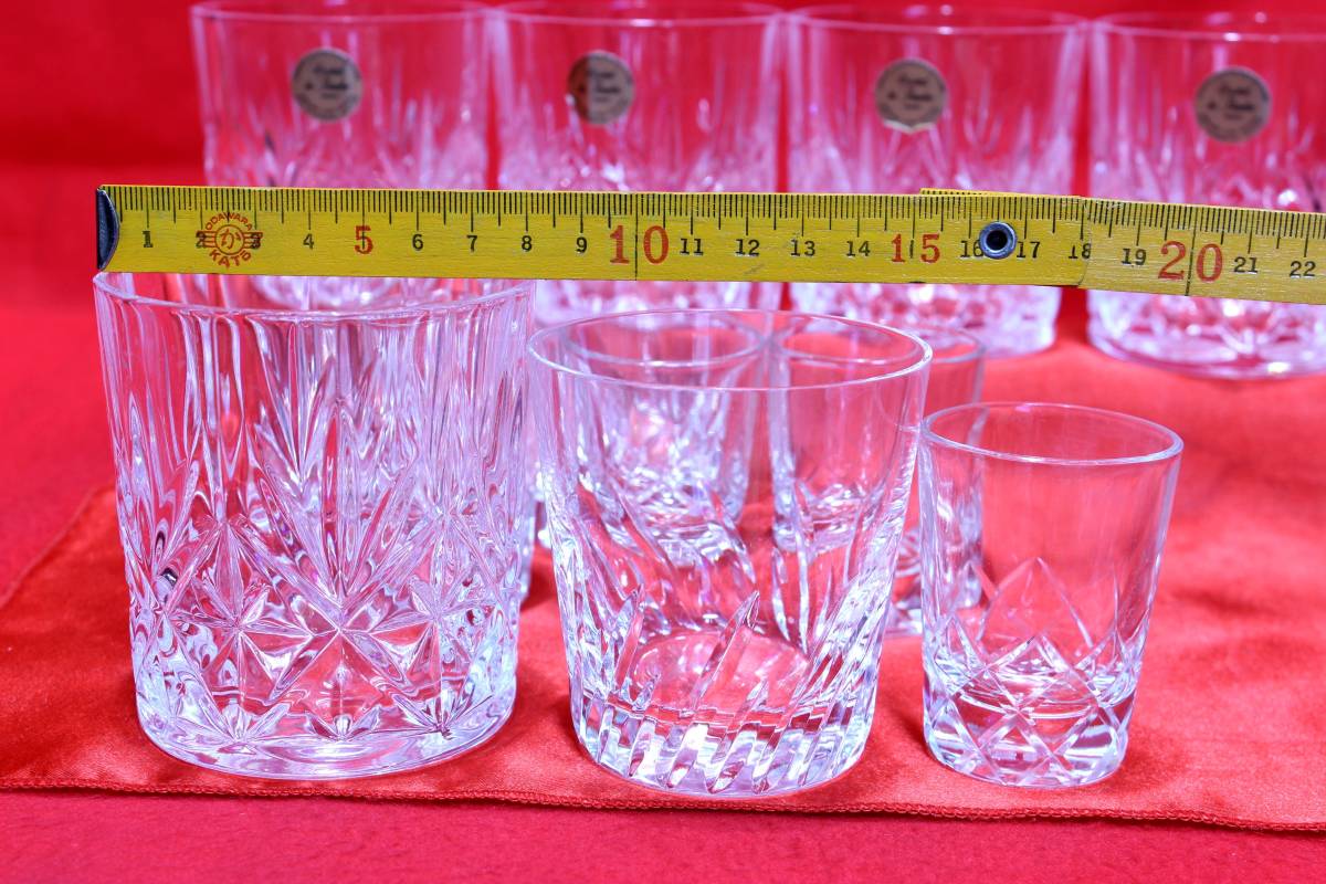 2.8.17　 Cristal de Flandre　クリスタル ロックグラス　フランス製　ショットグラス　まとめ売り　お買い得_画像4