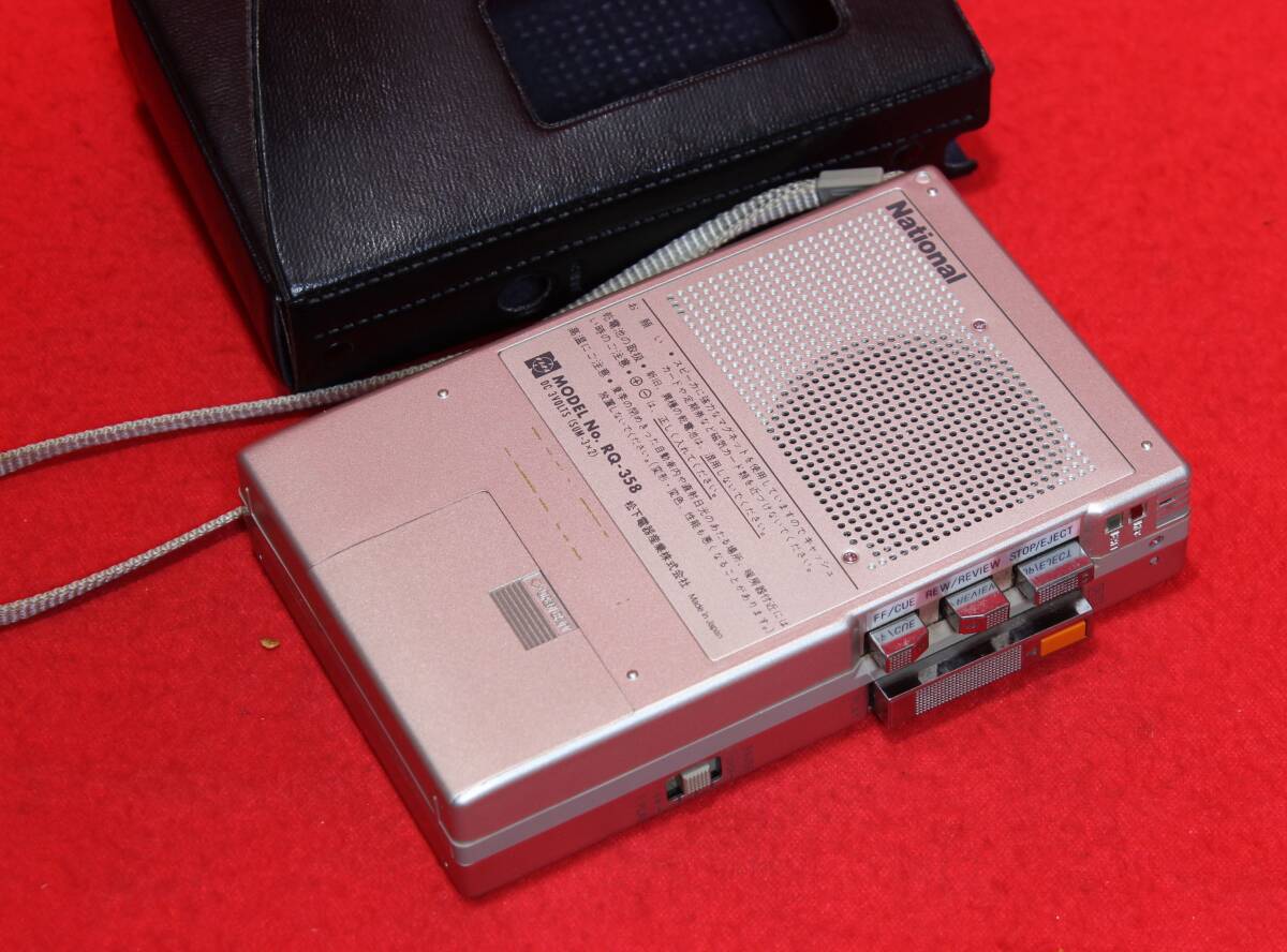 2.27.45 ナショナル National カセットテープレコーダー RQ-358 ケース付　ジャンク品　売り切り　お買い得_画像3