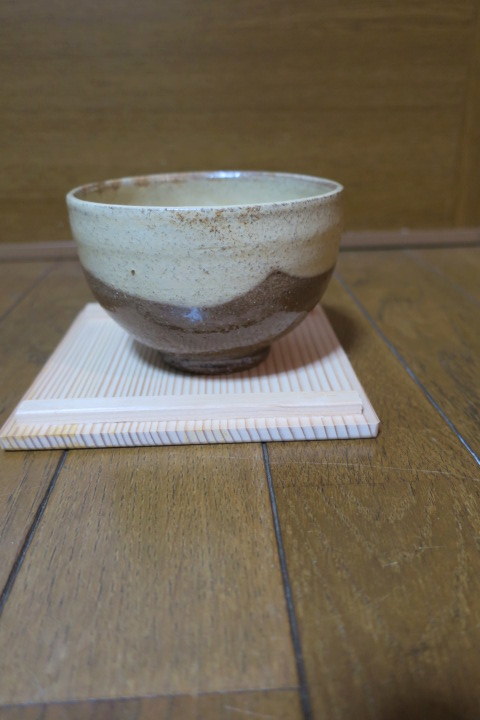 丹波焼山城建司作灰釉茶碗美品共箱181205 日本代购,买对网