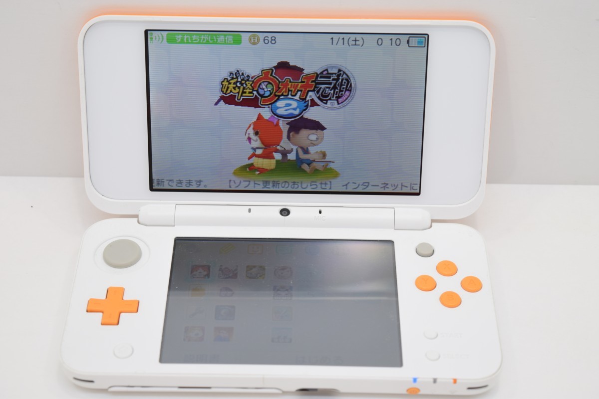 2DS LL DS 本体 妖怪ウォッチ SDカード 動作品 JAN-001 ホワイト オレンジ ゲーム ソフト Nintendo 任天堂 New ニンテンドー RK-196N/612_画像10