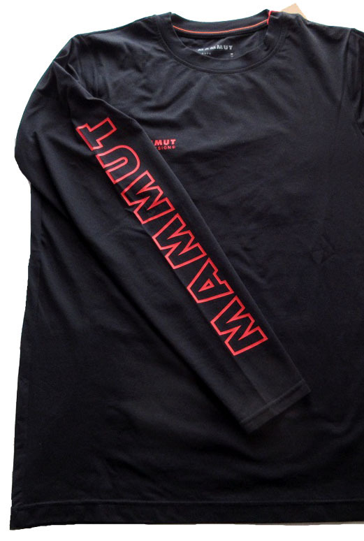 Mammut マムート QD Logo Print 長袖 Tシャツ 日本 XLサイズ 黒 ブラック AF Men