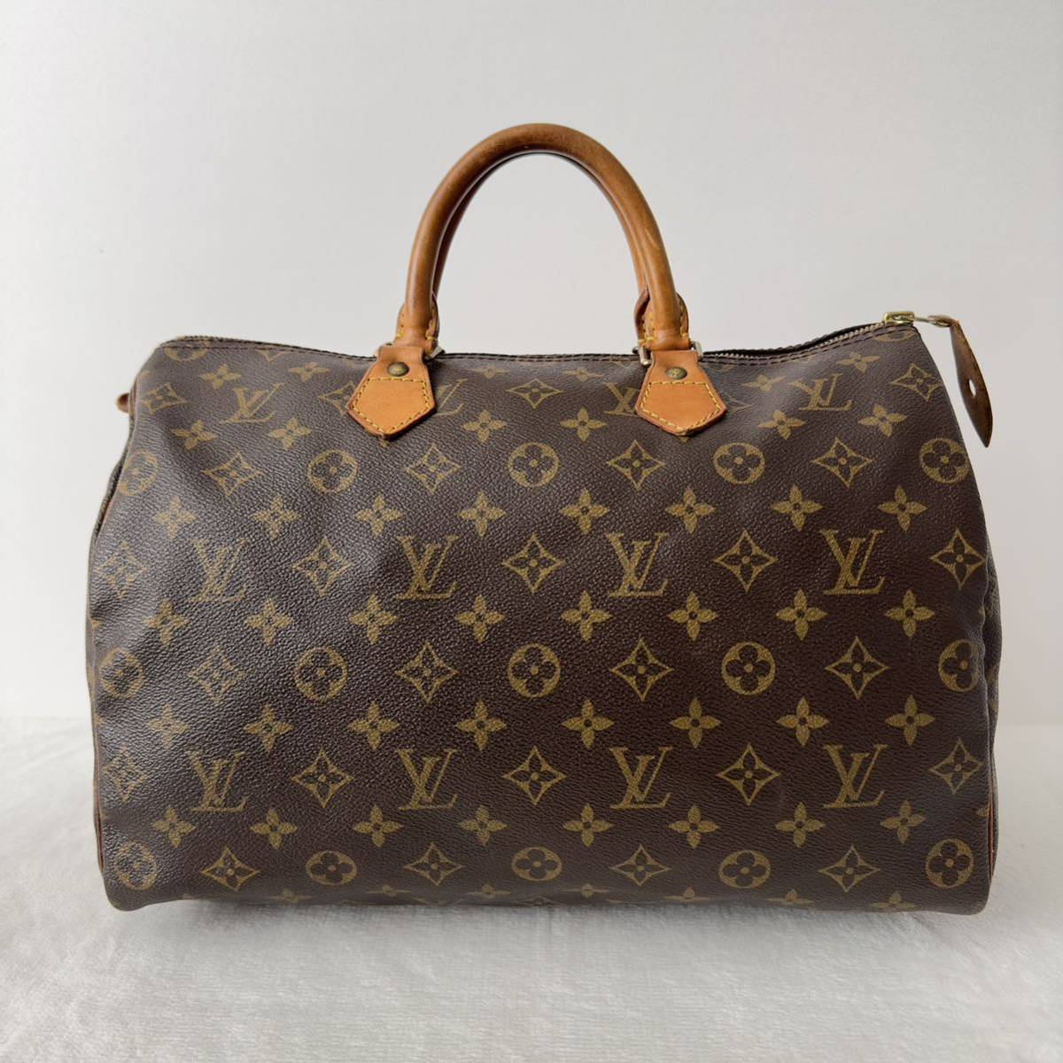 1円〜★LOUIS VUITTON ルイヴィトン モノグラム スピーディ35 M41524 ミニボストン ハンドバッグ レディース ブラウン レザー PVC 茶色 8_画像2