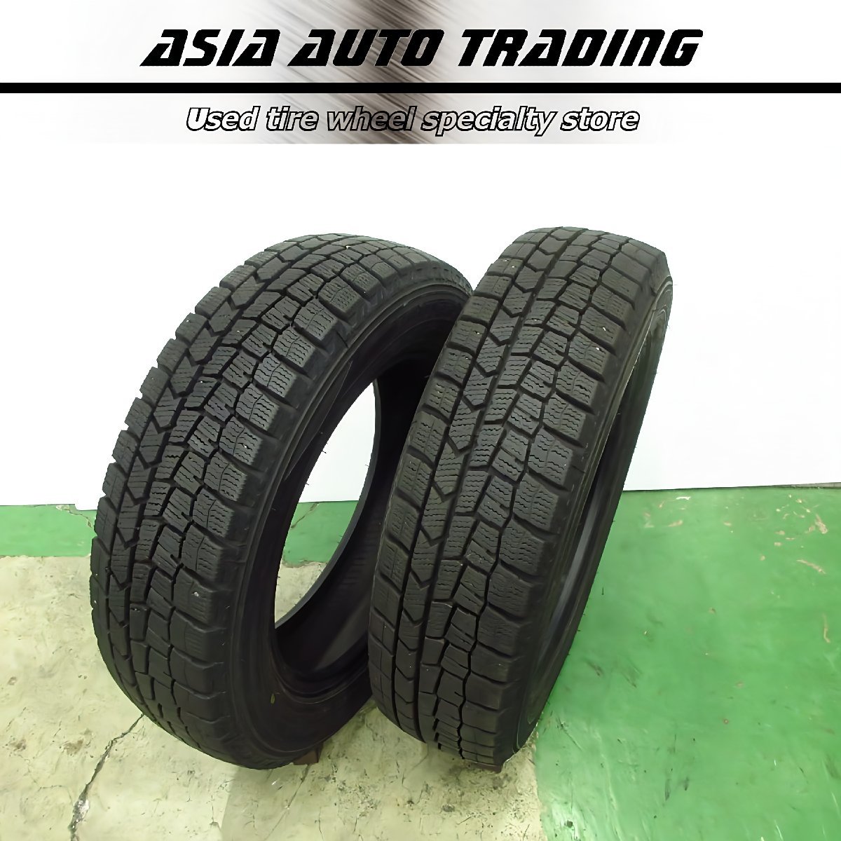 超バリ溝 2本 ダンロップ WM02 155/65R14 2019年後半 走行少 スタッドレス 2本セット 軽自動車 札幌市 タイヤ交換OK ウィンターマックス2_超バリ溝スタッドレス！