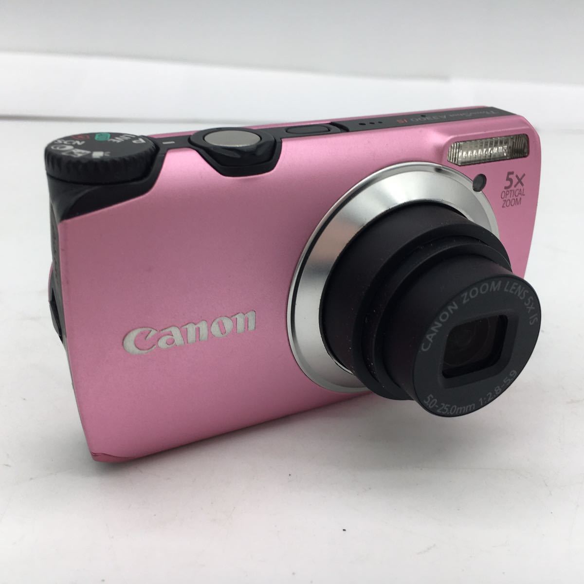 Canon キャノン PowerShot A3300 IS パワーショット PC1589 コンパクト デジタル カメラ コンデジ ピンク バッテリー・充電器付 動作確認済_画像3