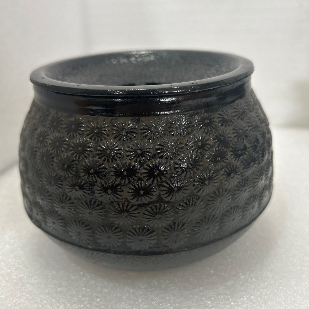 QW3435 鉄器 茶殻入れ 茶こぼし 網模様 金属工芸 工芸品 コレクション アンティーク レトロ まとめ売り 0202_画像3