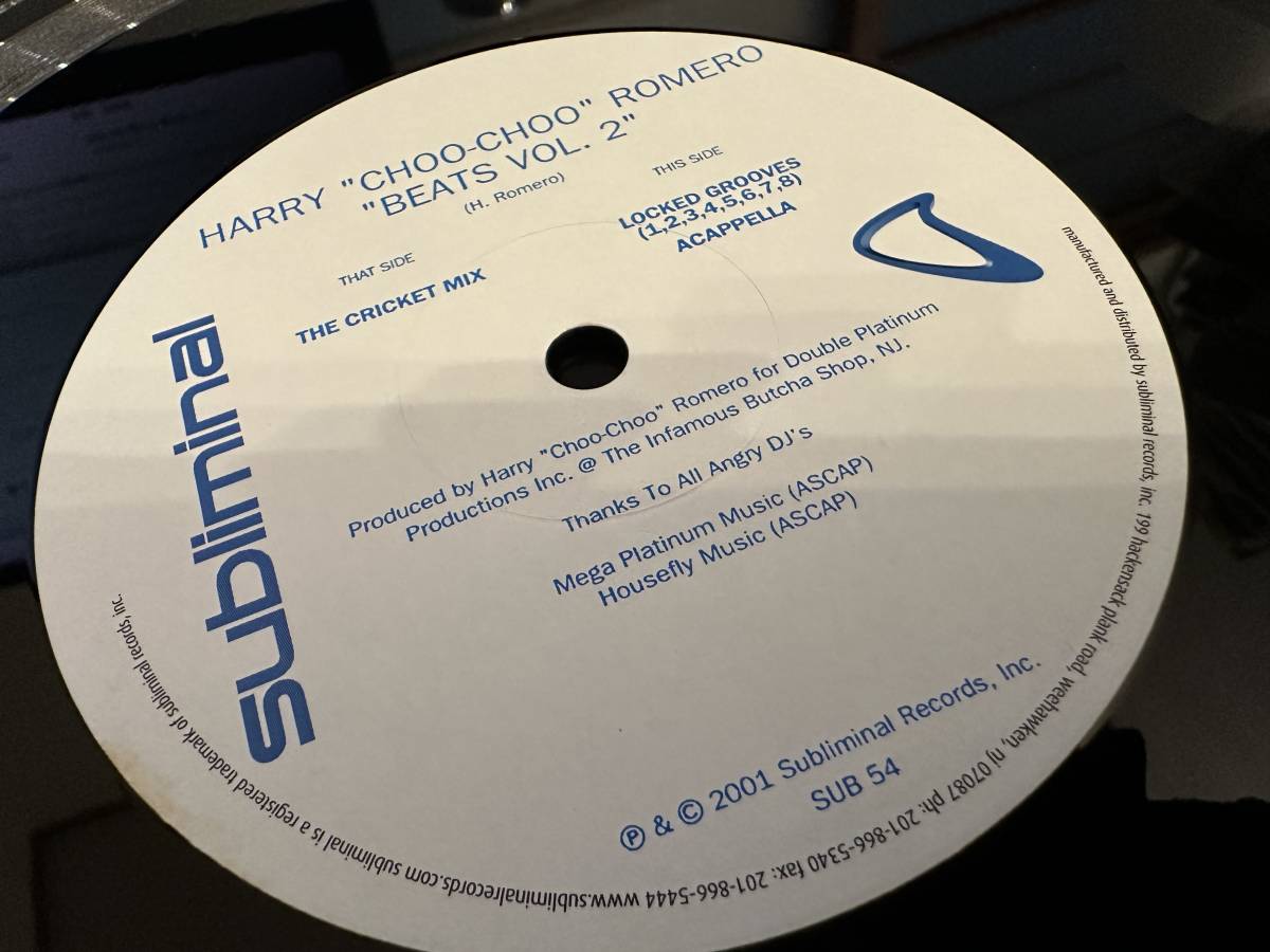 12”★Harry Choo-Choo Romero / Beats Vol. 2 / ハウス・ビート集！の画像3