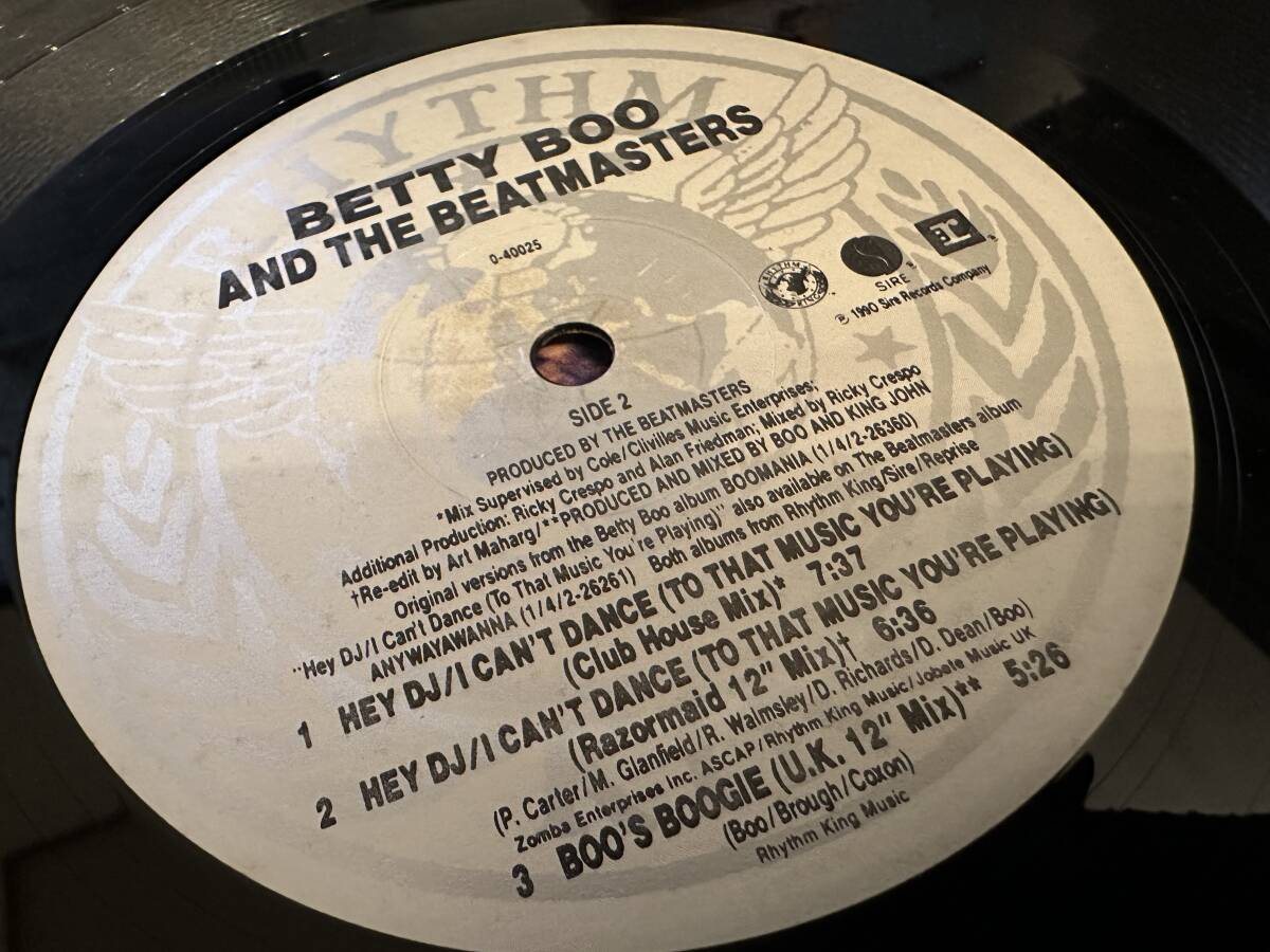 12”★Betty Boo And The Beatmasters / Hey DJ / I Can't Dance (To That Music You're Playing) / ヒップ・ハウス！_画像4