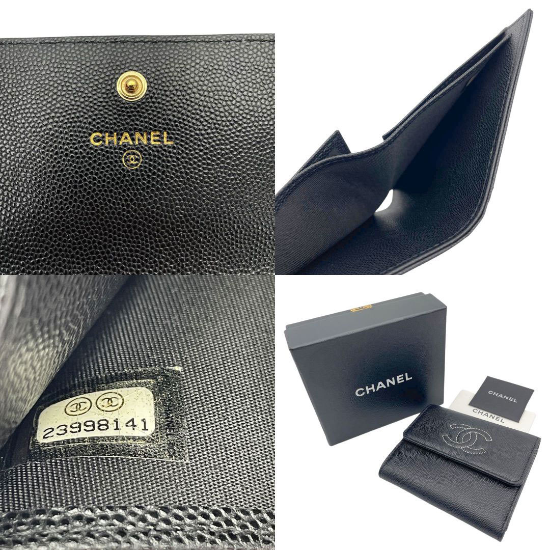 CHANEL シャネル 三つ折り財布 コンパクトウォレット ココマーク CHANEL シャネル 三つ折り財布 コンパクトウォレット ココマーク
