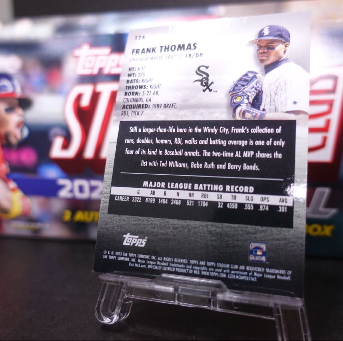 フランク トーマス 2023 Topps Stadium Club Frank Thomas ベースカード スタクラ