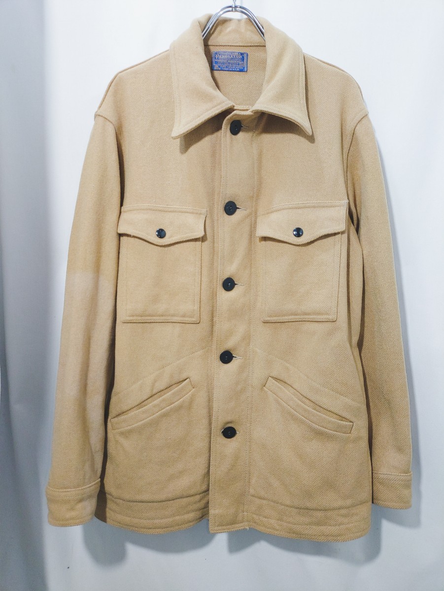 Vintage Pendleton wool mackinaw jacket 70s ペンドルトン ウール マッキーノ シャツ ジャケット アメリカ製 4つポケット ビンテージ_画像6