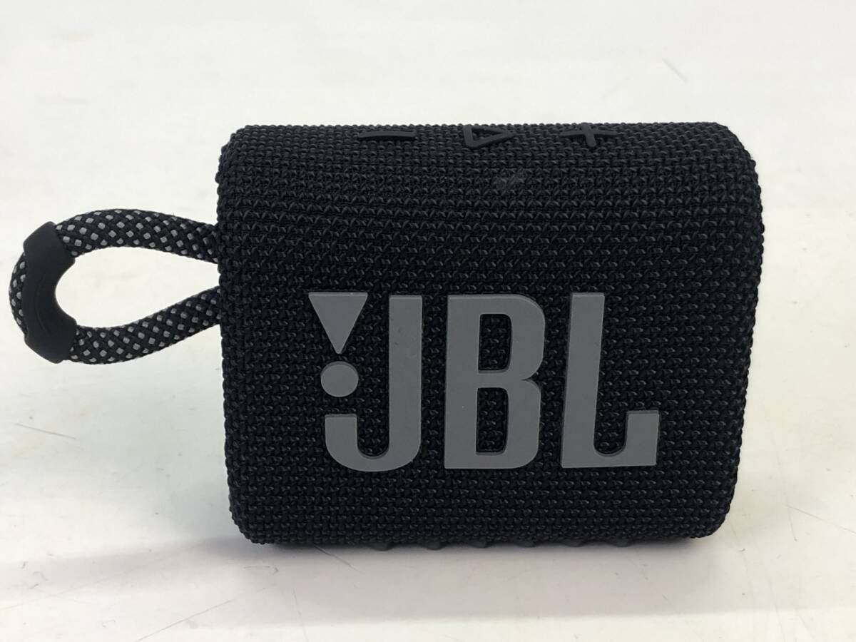 【7789】JBL Go 3 ポータブル ウォータープルーフ スピーカー ブラック Bluetooth ワイヤレス 動作確認済み 中古品　_画像2