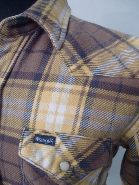  бесплатная доставка "надеты" 5 раз немедленно полная распродажа!Wrangler×N.hoolywood сотрудничество heavy фланель рубашка L обычная цена 17850 иен Wrangler 70's копия переиздание ошибка - li