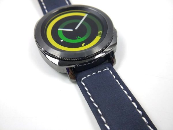 ミリタリー腕時計ベルト 本革レザー ウォッチバンド ステンレスバックル バネ棒付属 20mm ネイビーの画像6