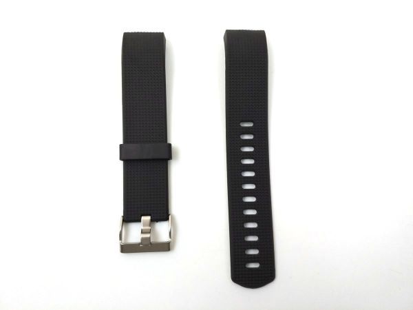 Fitbit Charge 2 バンド 交換ベルト シリコン Lサイズ ブラック_画像1