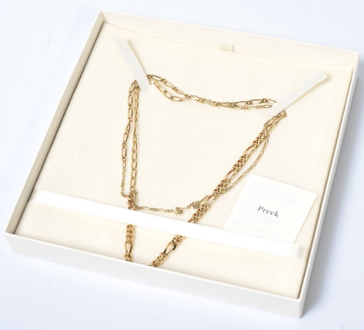 人気ブランドの新作 未使用5.2万 Preek プリーク ネックレス PATCH CHAIN NECKLACE その他