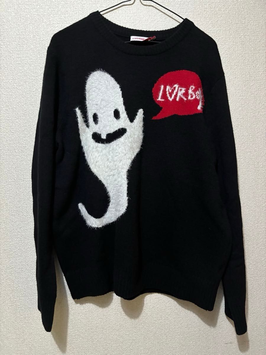 美品】コムドットやまと着用 Loverboy オバケニットセーター 美品】コムドットやまと着用 Loverboy オバケニットセーター