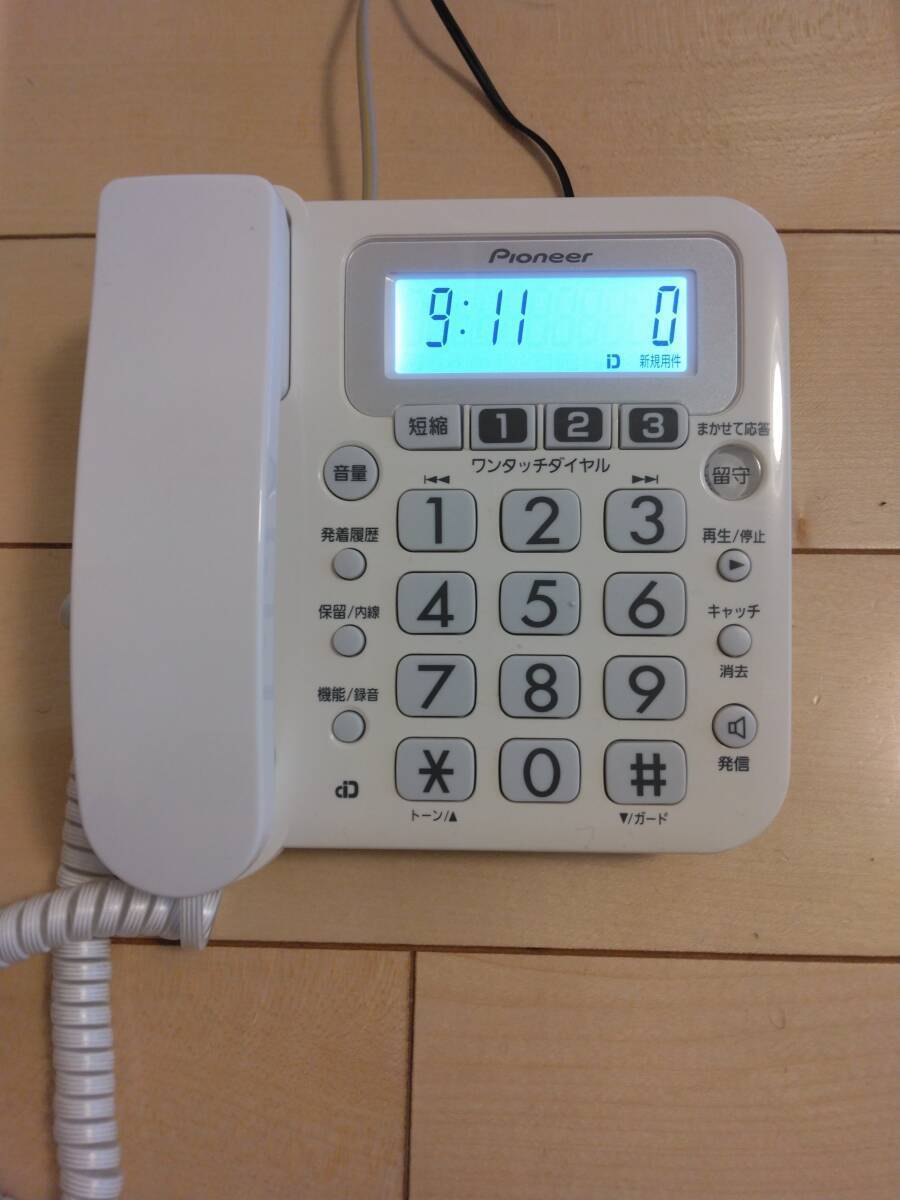 【送料込】パイオニア コードレス留守番電話機 子機1台タイプ TF-SA10S-W【送料無料】_画像7