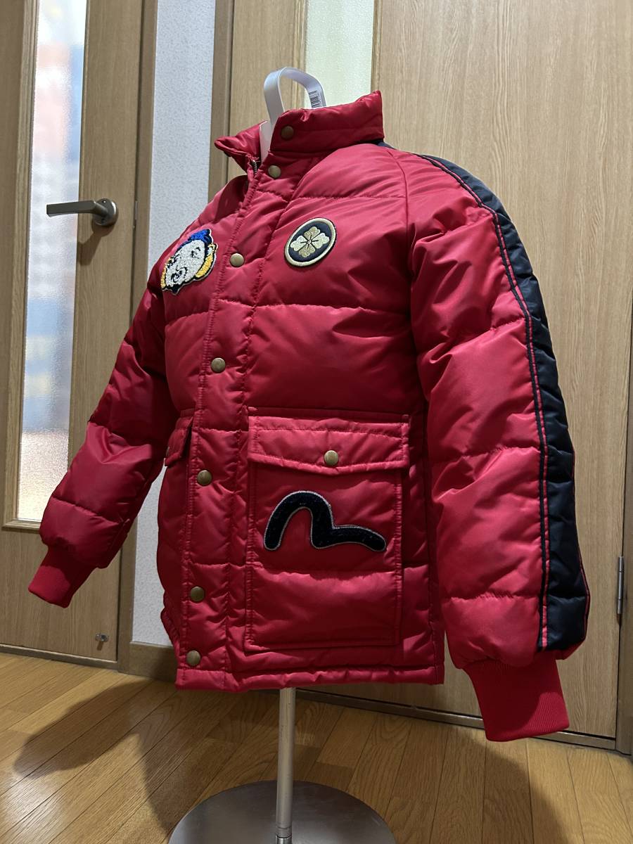 EVISU レーシング ダウン カスタムエンブレムジ 赤 サイズ36 エヴィス