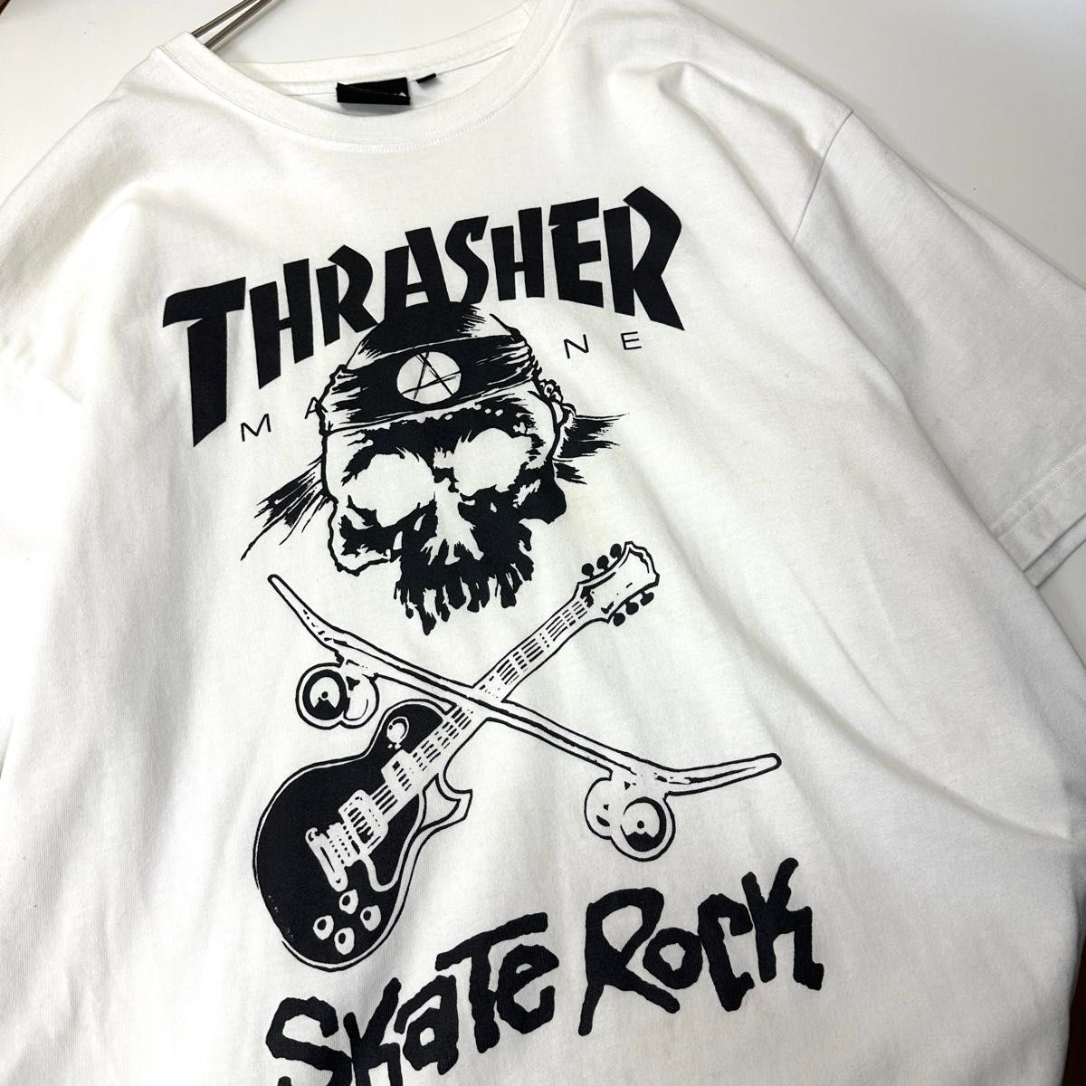 THRASHER Tシャツ スラッシャーtシャツ ドクロ ギター スケボー 3L  90s 半袖Tシャツ プリントTシャツ