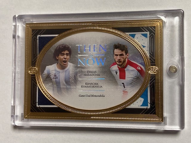 2023-24 Futera THEN and NOW Diego Maradona/Khvicha Kvaratskhelia 1/1 ディエゴ・マラドーナ/クヴィチャ・クヴァラツヘリア 1枚限定