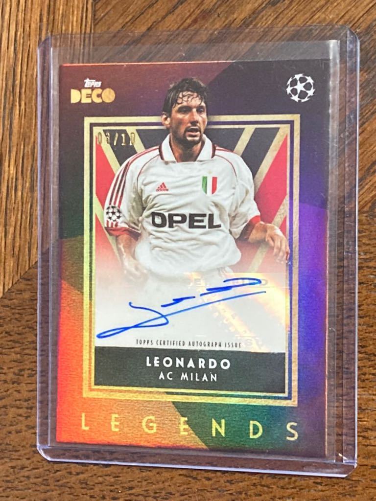 2023-24 Topps Deco AC Milan Autograph Leonardo /10 レオナルド 直筆サインカード_画像1